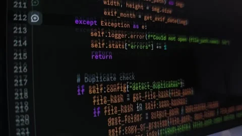 Cyber hacker terminal screen simulation executing automated system attack m.. Stock Footage 346160744