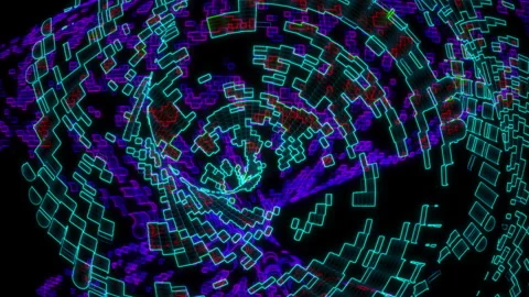 Cyber Hacking Background Video | Digital Glitch Effects, Data Breach Animation Stock Footage 290076495