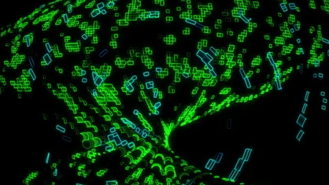 Cyber Hacking Background Video | Digital Glitch Effects, Data Breach Animation Stock Footage 290076649