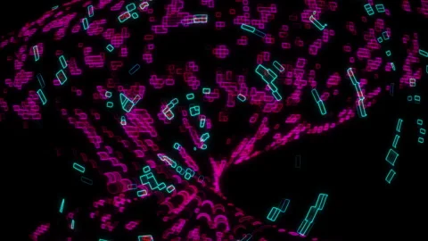 Cyber Hacking Background Video | Digital Glitch Effects, Data Breach Animation Stock Footage 290076850