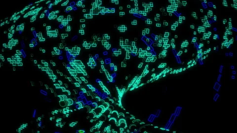 Cyber Hacking Background Video | Digital Glitch Effects, Data Breach Animation Stock Footage 290077171