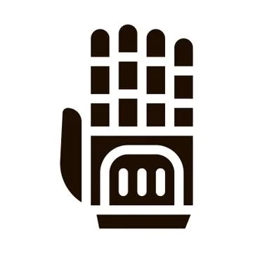 Cyber Hand Artificial Intelligence glyph icon イラスト素材
