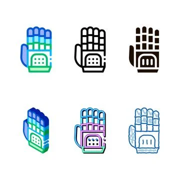 Cyber hand artificial intelligence vector edition icon Stock Illustration