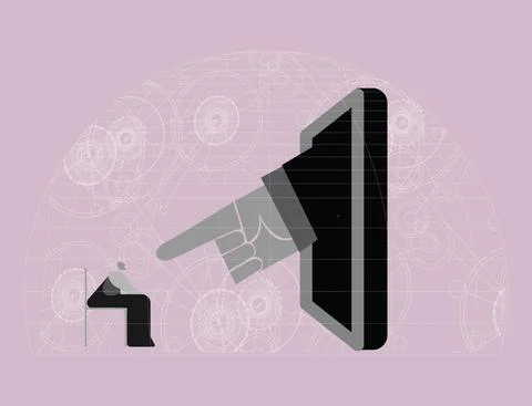 Cyber harrasment Illustrazione stock
