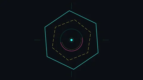 Cyber Hud Animation of Tech Interface for Futuristic Data Display Vidéo 333672163