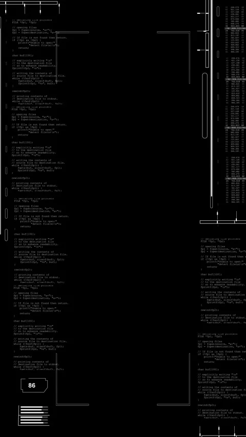 Cyber HUD Interface Overlay Source Code Abstract digital technology background Stock Footage 314198712