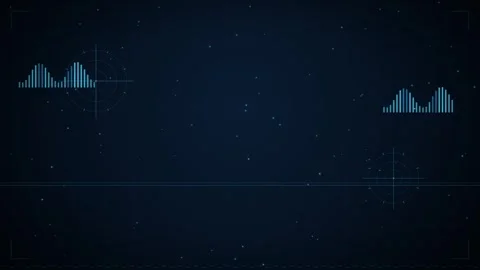 Cyber HUD Particles Interface Background 動画素材 344258007