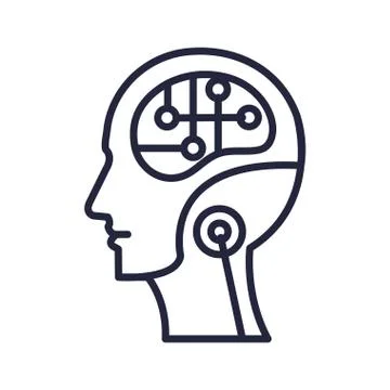 Cyber humanoide profile icon vector illustrator Stock Illustration