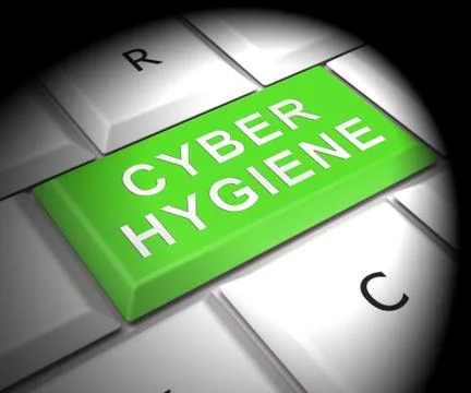 Cyber Hygiene Healthy Data Structure 3d Rendering Stock Illustration