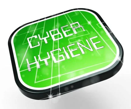 Cyber Hygiene Healthy Data Structure 3d Illustration Stock Illustration