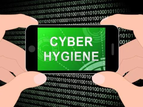 Cyber Hygiene Healthy Data Structure 3d Illustration Stockillustratie