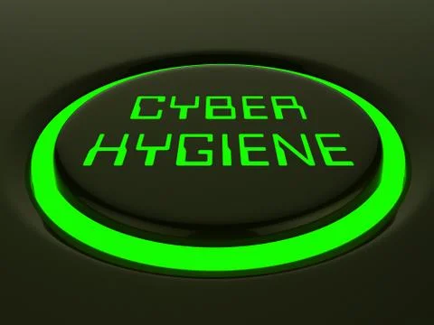 Cyber Hygiene Healthy Data Structure 3d Rendering 스톡 일러스트