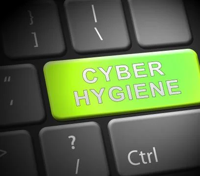 Cyber Hygiene Healthy Data Structure 3d Illustration イラスト素材