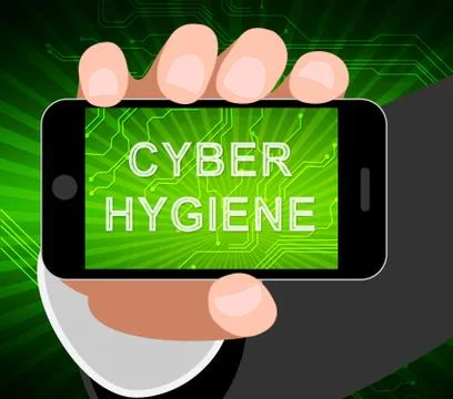 Cyber Hygiene Healthy Data Structure 3d Illustration Stock Illustration