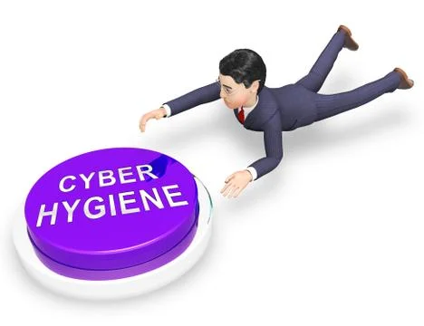 Cyber Hygiene Healthy Data Structure 3d Rendering イラスト素材