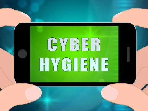 Cyber Hygiene Healthy Data Structure 3d Illustration 스톡 일러스트