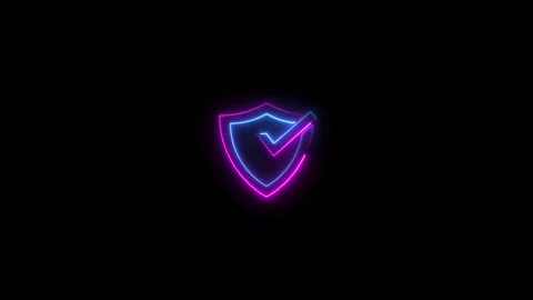 Cyber icon, verified icon, security icon and data privacy with check mark i.. Stock Footage 293484398