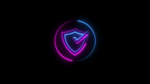 Cyber icon, verified icon, security icon and data privacy with check mark i.. Stock Footage 293484400