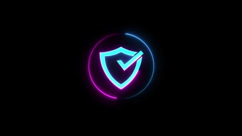 Cyber icon, verified icon, security icon and data privacy with check mark i.. Stock Footage 293484405