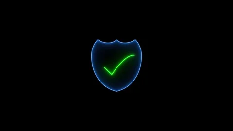 Cyber icon, verified icon, security icon and data privacy with check mark i.. Stock Footage 301700775