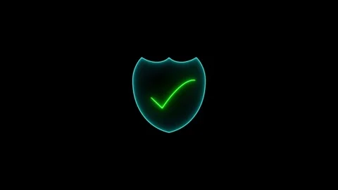 Cyber icon, verified icon, security icon and data privacy with check mark i.. Stock Footage 301700787