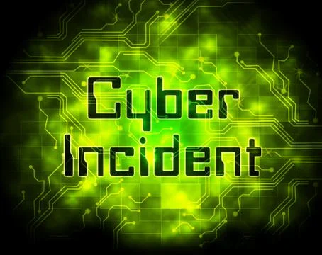Cyber Incident Data Attack Alert 2d Illustration Stock Illustration