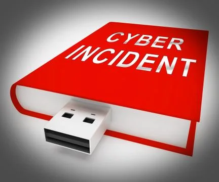Cyber Incident Data Attack Alert 3d Rendering Stock Illustration
