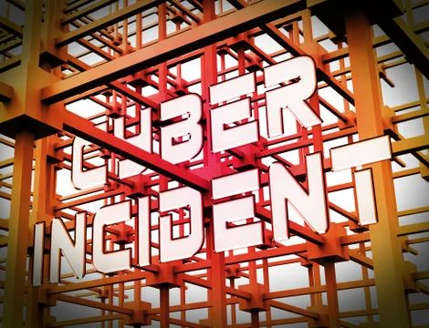 Cyber Incident Data Attack Alert 3d Rendering 库存插图