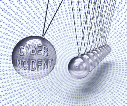 Cyber Incident Data Attack Alert 3d Rendering 스톡 일러스트
