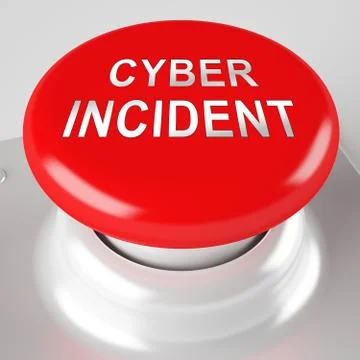Cyber Incident Data Attack Alert 3d Illustration Stock Illustration