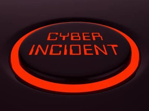 Cyber Incident Data Attack Alert 3d Rendering 库存插图