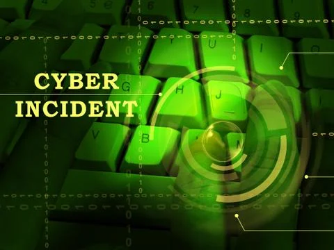 Cyber Incident Data Attack Alert 3d Illustration 스톡 일러스트