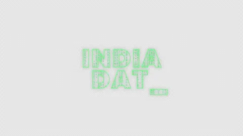 Cyber India Data Streaming Matrix Style Transparent Stock Footage 319127332