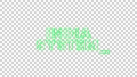 Cyber India System Streaming Matrix Style Typing Text Transparent text Stock Photos