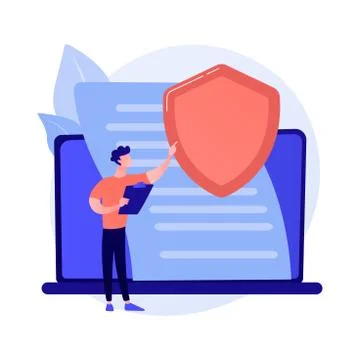 Cyber insurance vector concept metaphor 스톡 일러스트