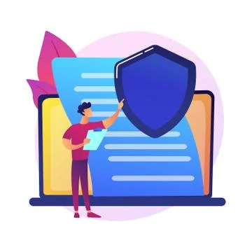 Cyber insurance vector concept metaphor 스톡 일러스트