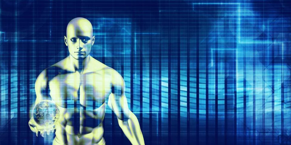Cyber Intelligence System and Global Data Infrastructure Stockfoto's