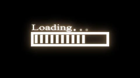 Cyber Interface Neon Loading Bar Animation with Progress Effect Video stock 315191329