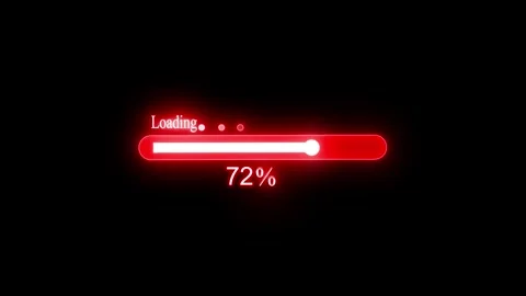 Cyber Interface Neon Loading Bar Animation with Progress Effect Video stock 315191362