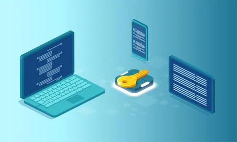 Cyber internet network security concept. Stock Illustration