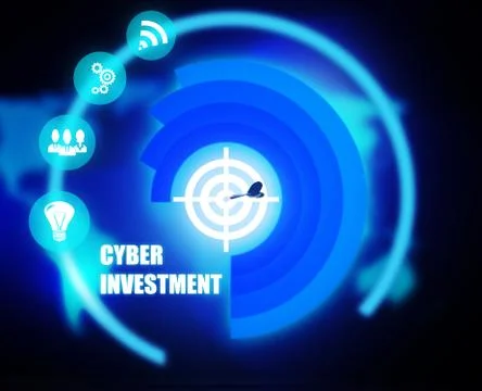 Cyber investment concept plan Stock Illustration