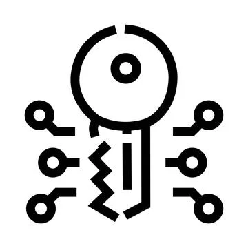 Cyber key protecting digital data and network privacy Illustrazione stock