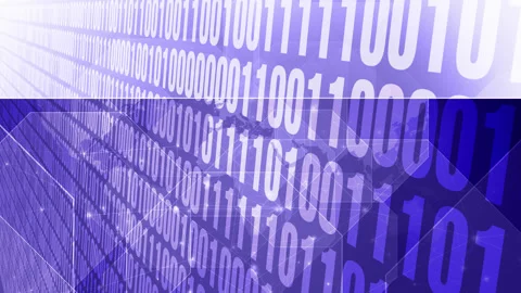Cyber lines of binary code and world map illustrating interconnectedness Video stock 260446983