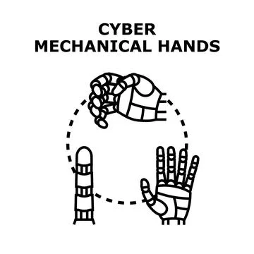 Cyber mechanical bionic parts for human interface Stock Illustration