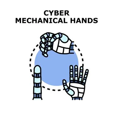 Cyber mechanical bionic parts for human interface Ilustração Stock