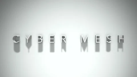 Cyber mesh 3D title animation with shadows on a white background 動画素材 297515610