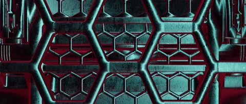 Cyber metallic fence pattern seamless looping backdrop Stock Footage 166881896