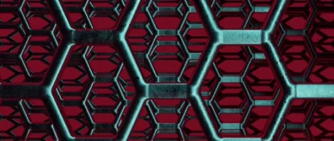 Cyber metallic interlocking fence pattern seamless looping backdrop Stock Footage 166882039