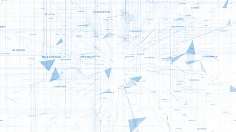 Cyber metaverse network word cloud on white background 動画素材 229846049