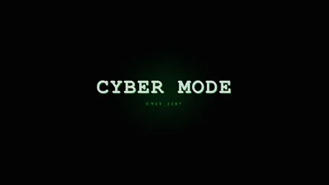 Cyber Mode Text Animation - Futuristic Digital Glitch Effect Stock Footage 331568487